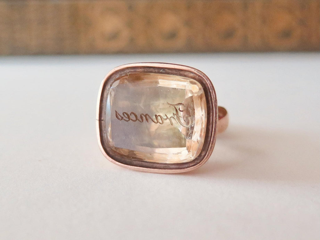 Antique Citrin Intaglio Fob "Frances"