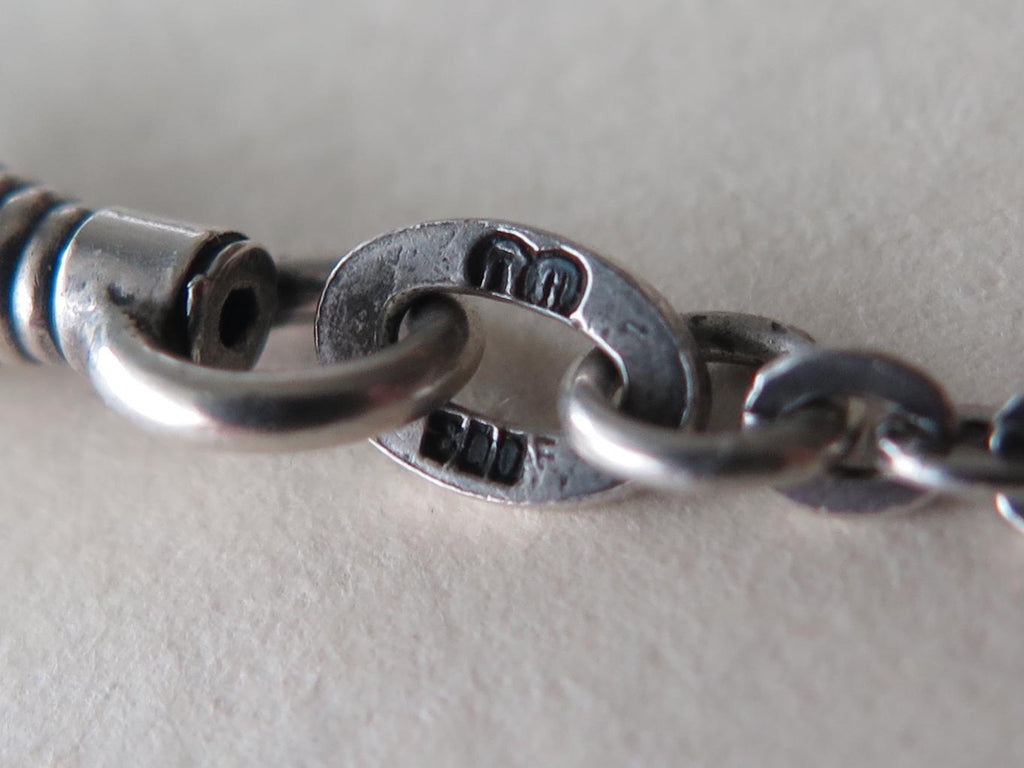 Antique Edwardian 800 Silver Sautoir Necklace: 61" Long Guard Chain