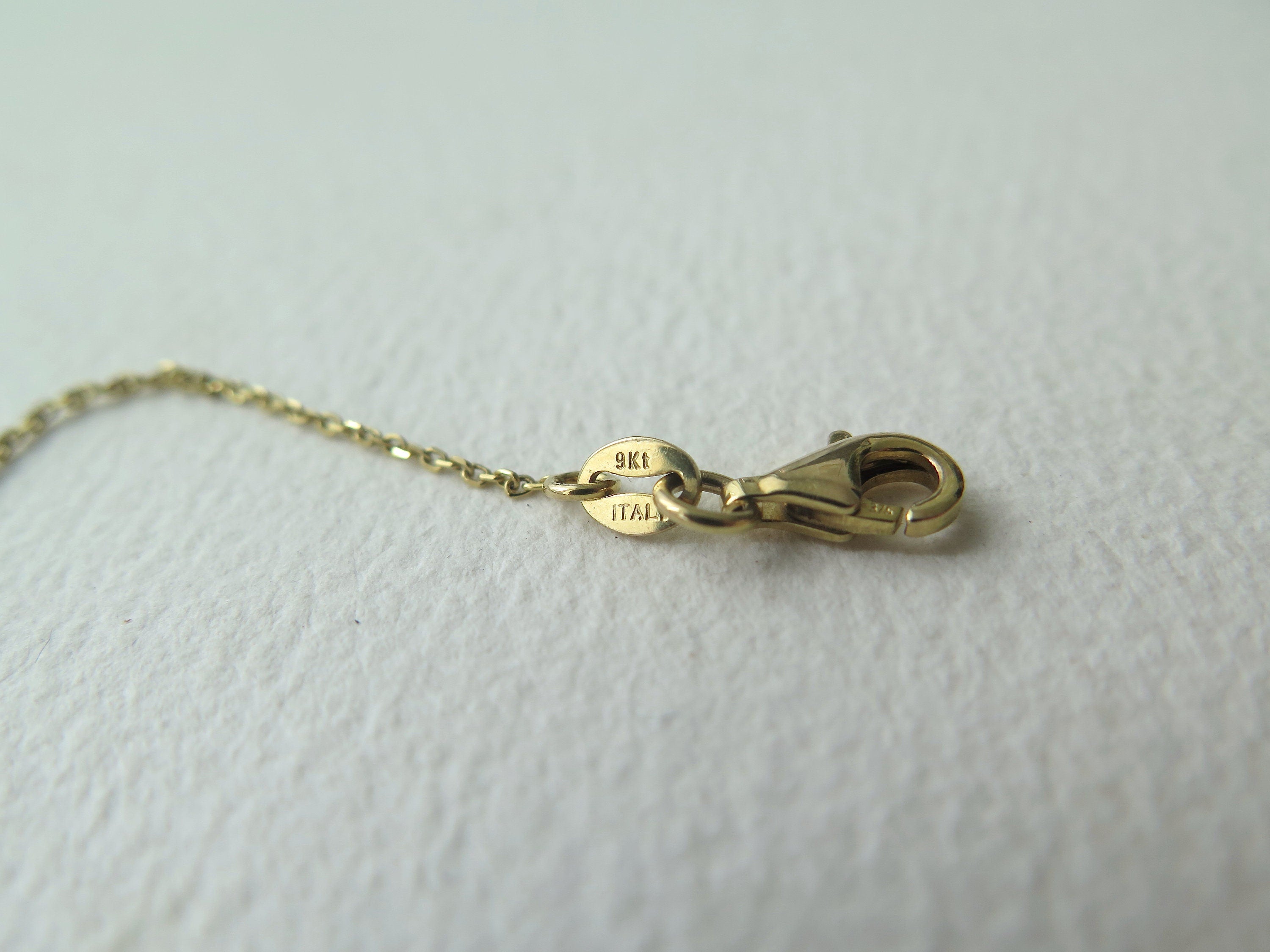 Vintage 9k Gold Double Circle Necklace: Italian Minimalist Design