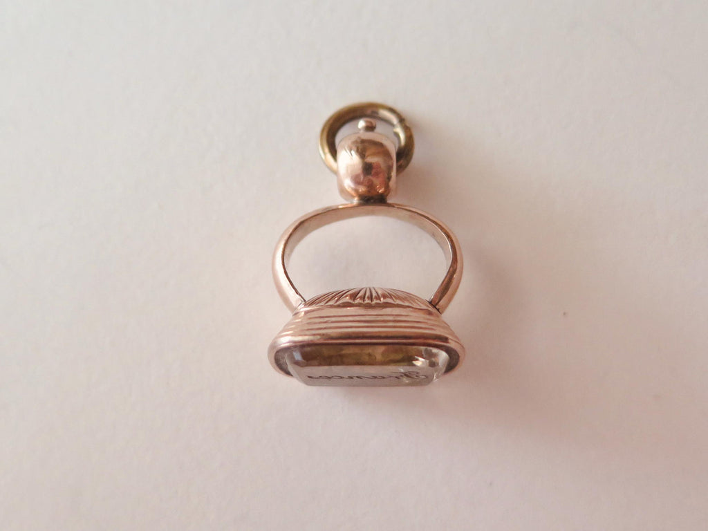 Antique Citrin Intaglio Fob "Frances"