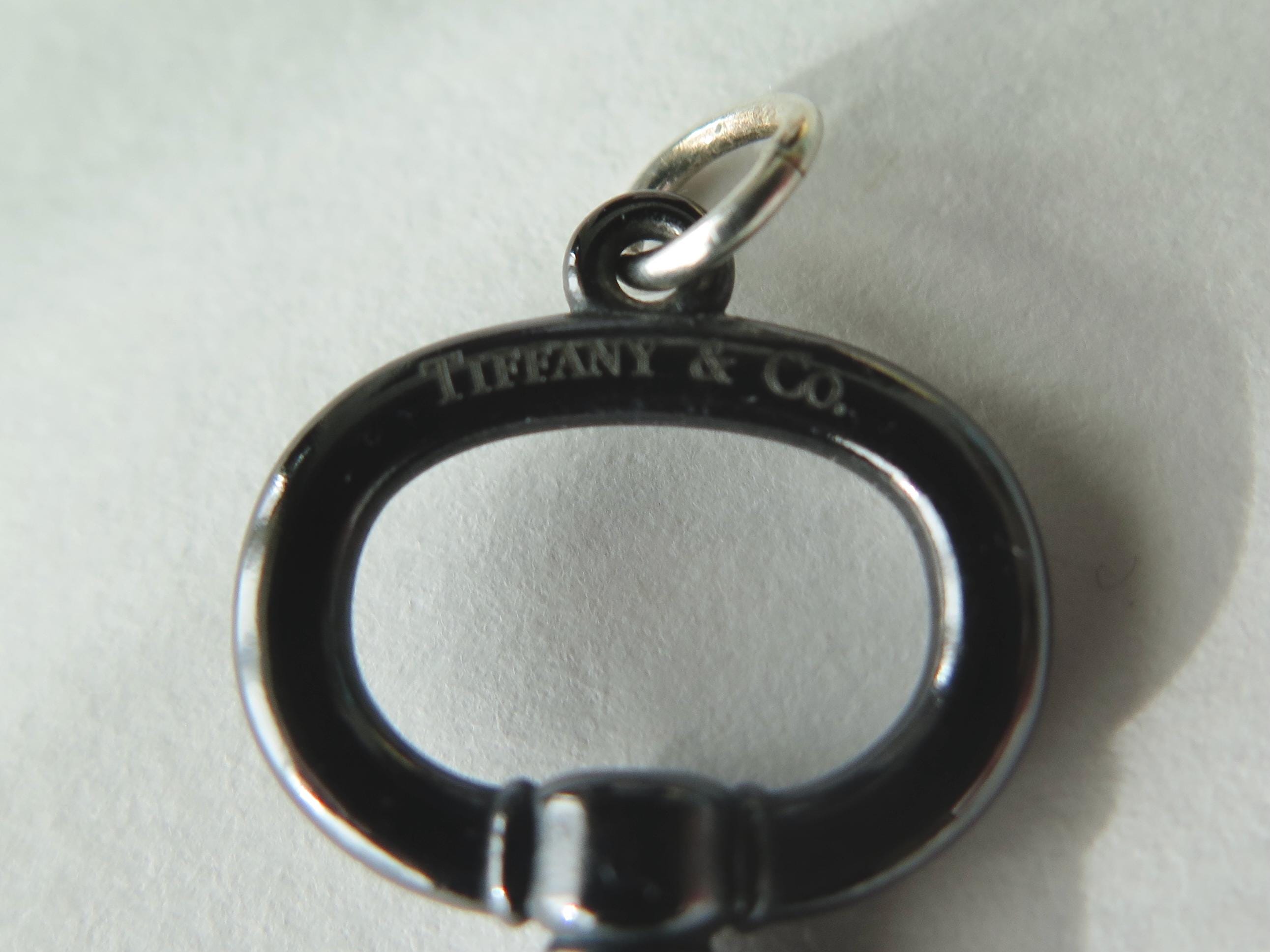 Vintage Tiffany & Co. Titanium Key Pendant, Designer Jewelry, Original Pouch