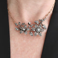 Antique Diamond Floral Convertible Jewel, Necklace / Brooch, Edwardian Belle Époque, c. 1900–1910