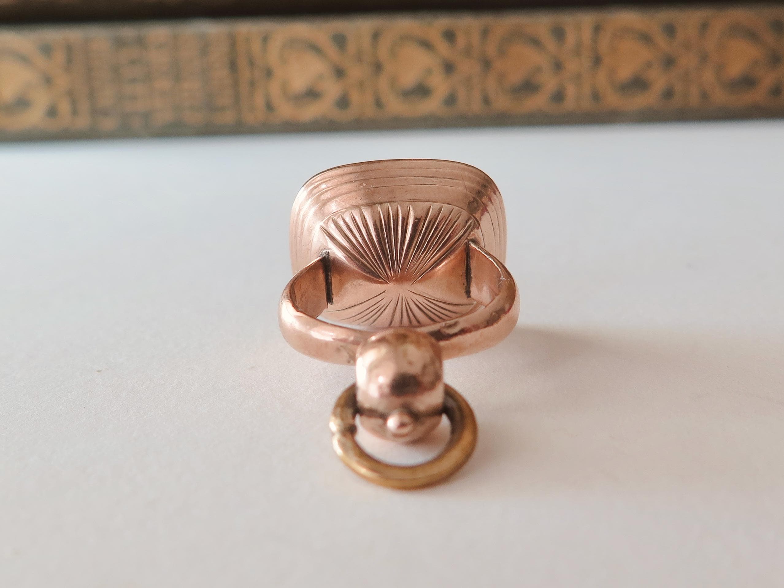 Antique Citrin Intaglio Fob "Frances"