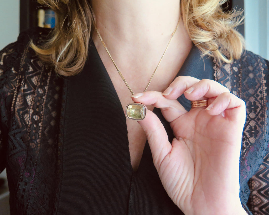 Antique Citrin Intaglio Fob "Frances"