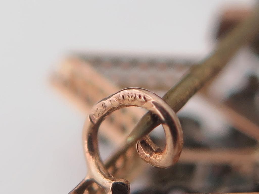 French Antique 18k Gold & Diamond “Toile de Digne” Star Brooch – c. 1880