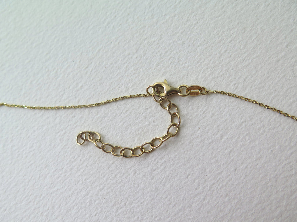 Vintage 9k Gold Double Circle Necklace: Italian Minimalist Design