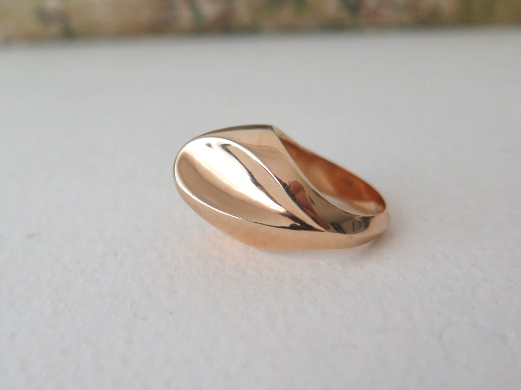 Vintage Guldvirkes 14k Gold Ring: Danish Modernist Jewelry, Size 5
