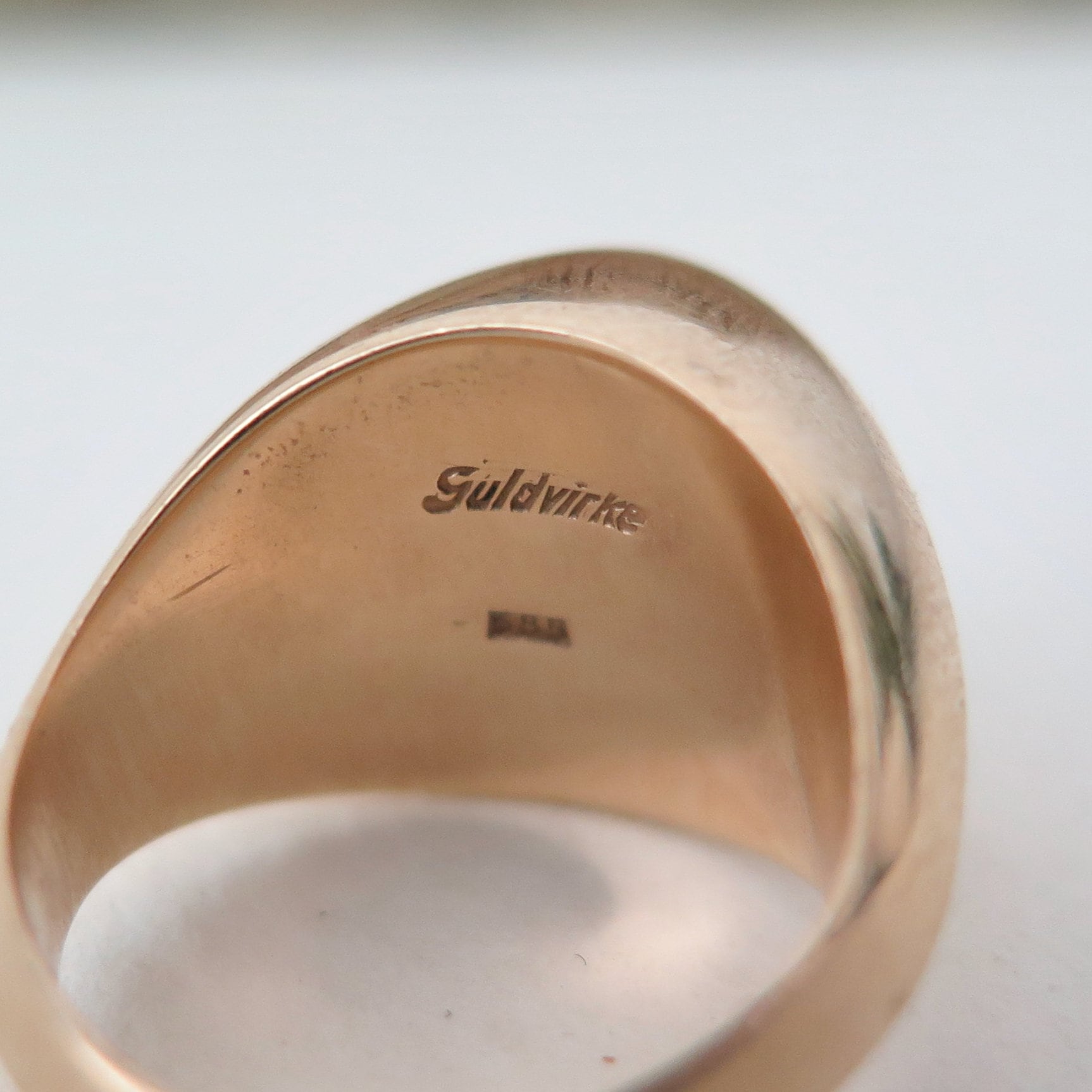 Vintage Guldvirkes 14k Gold Ring: Danish Modernist Jewelry, Size 5
