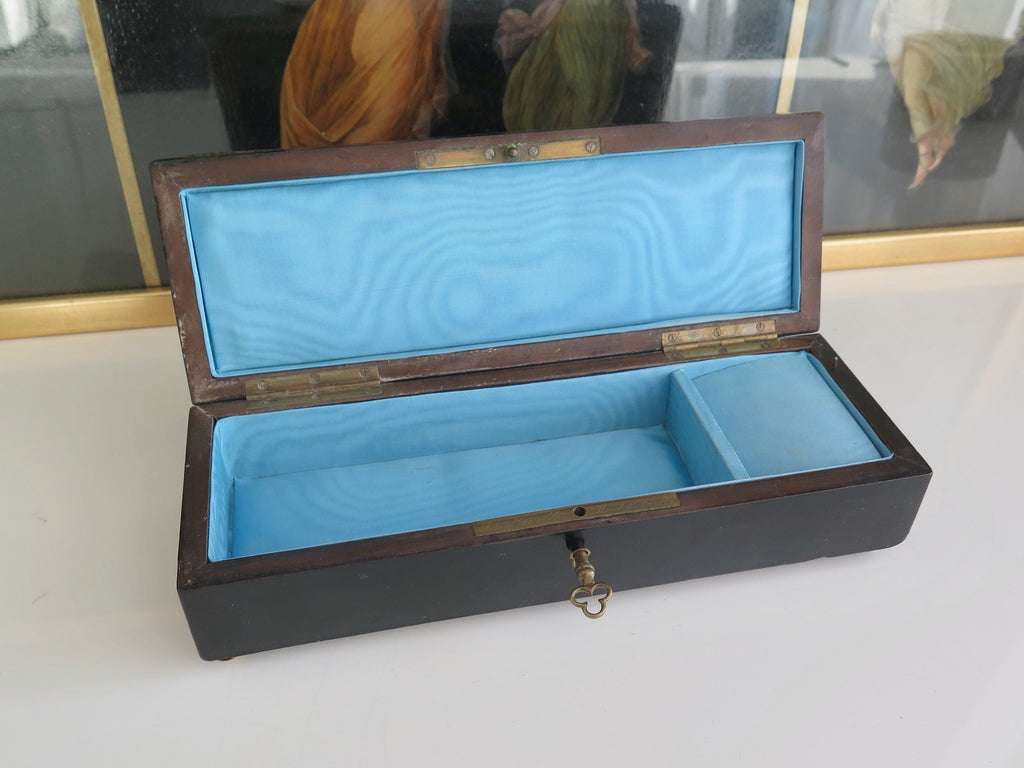 Antique French Music Jewelry Box: Vervelle Audot, Mother of Pearl Inlay