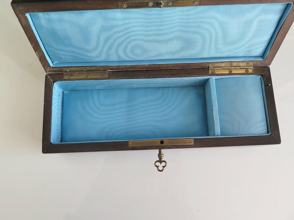 Antique French Music Jewelry Box: Vervelle Audot, Mother of Pearl Inlay