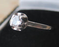 Antique Art Deco Platinum Ring with Old Cut Diamond, Art Deco Solitaire Diamond Ring, 0.25 ct. Ring