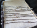 Antique 58" Silver & Rose Gold Long Guard Chain: Edwardian Art Deco Muff Chain