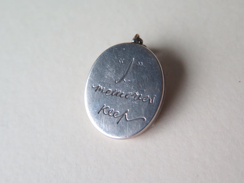 Antique Victorian 14k Enameled Gold Locket Pendant with Diamonds and Secret Religious Medal
