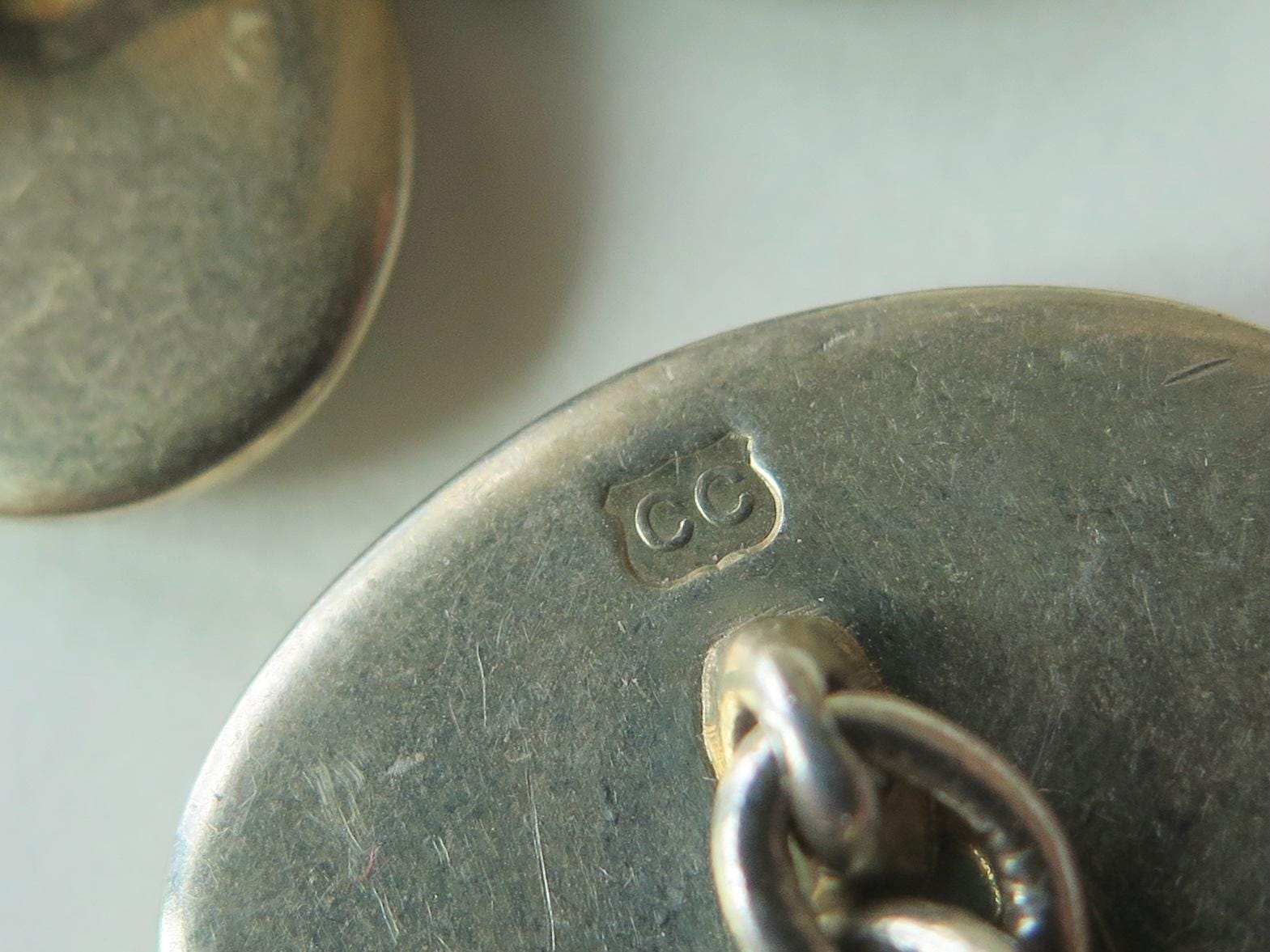 Vintage Silver Cufflinks with Pig Miniatures