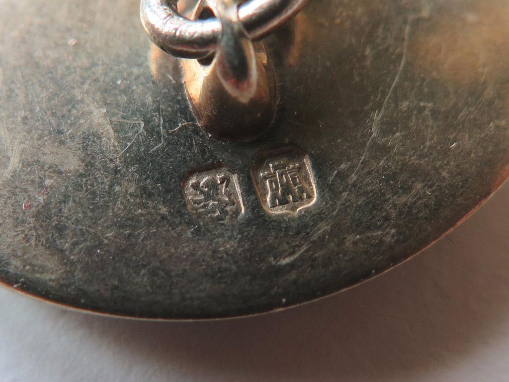 Vintage Silver Cufflinks with Pig Miniatures