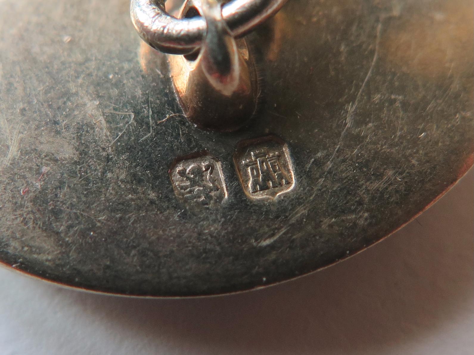 Vintage Silver Cufflinks with Pig Miniatures