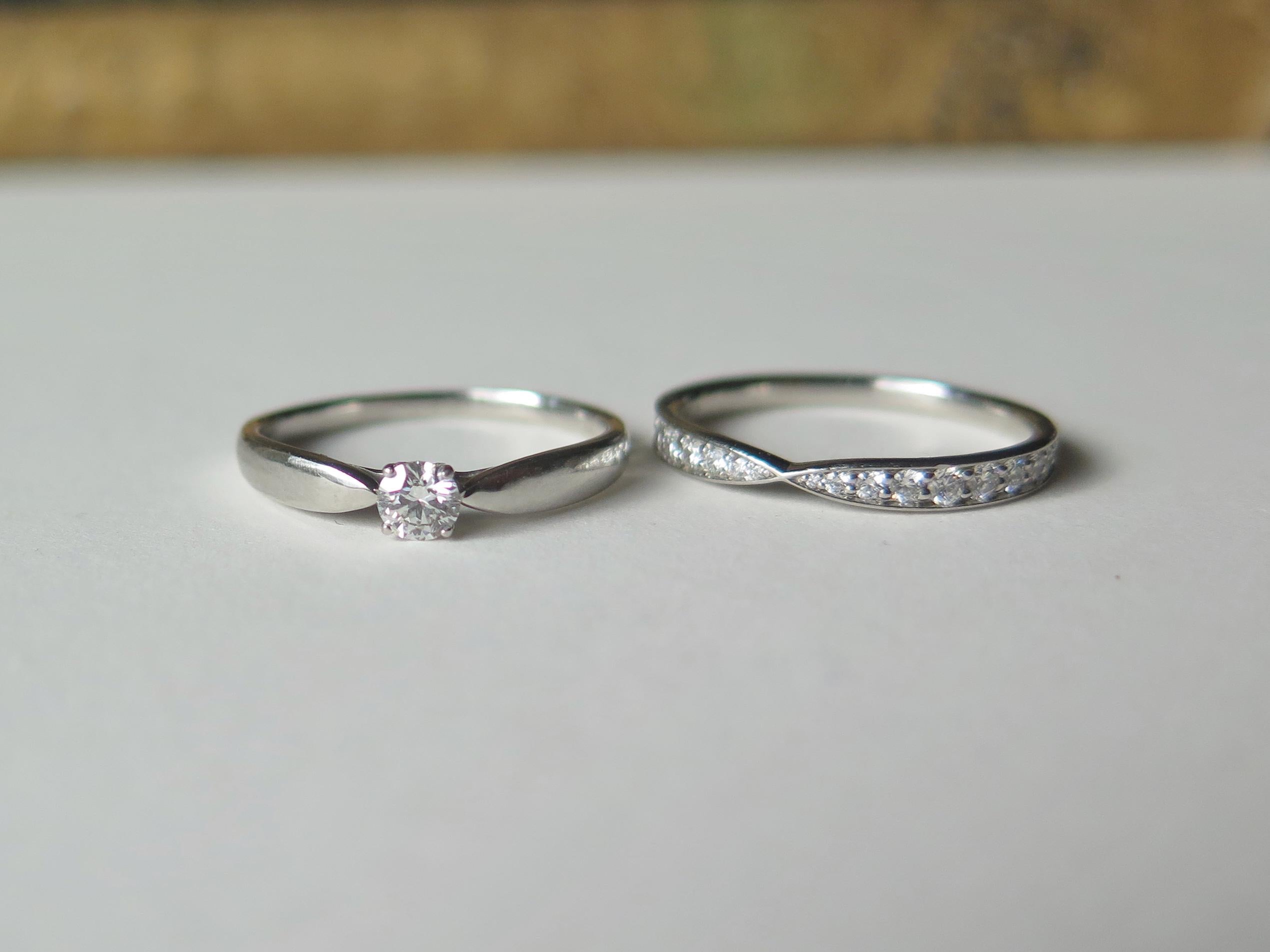 Vintage Tiffany & Co. Wedding Set "Harmony", Bridal Set in Platinum and Diamonds
