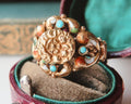 Antique Italian 18k Gold Turquoise Ring, Bourbon Period c.1840 Victorian Ring