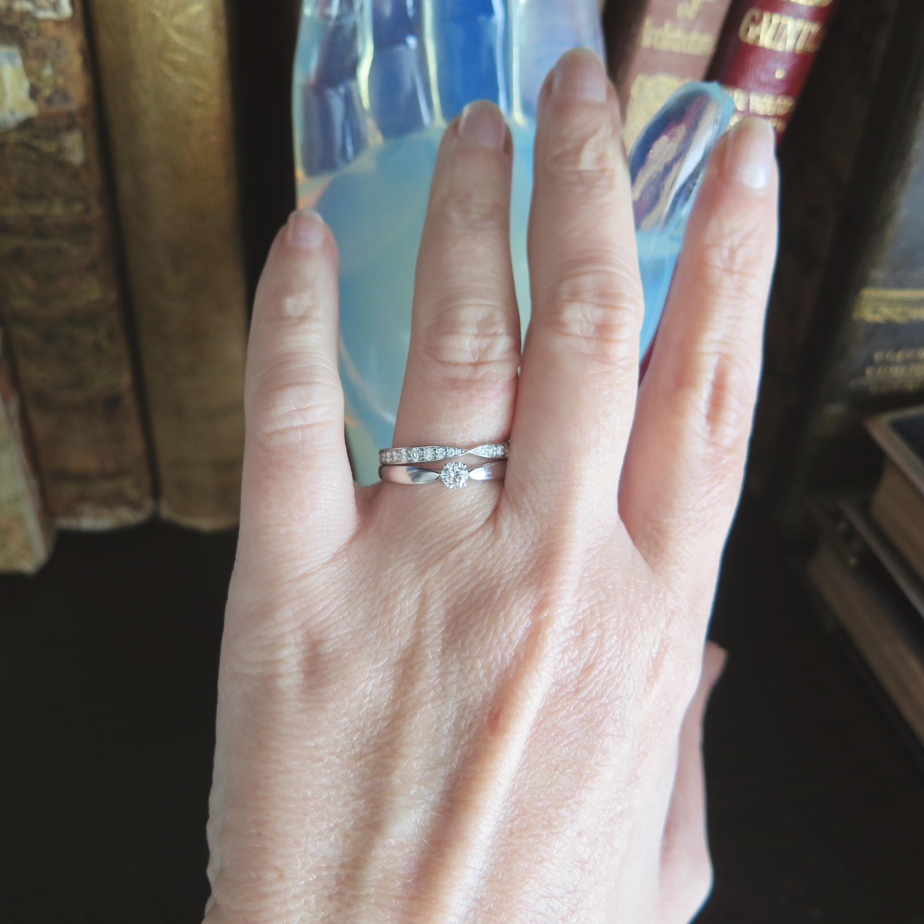Vintage Tiffany & Co. Wedding Set "Harmony", Bridal Set in Platinum and Diamonds