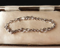 Vintage 18k White Gold Bracelet with Sculptural Interlocking Links