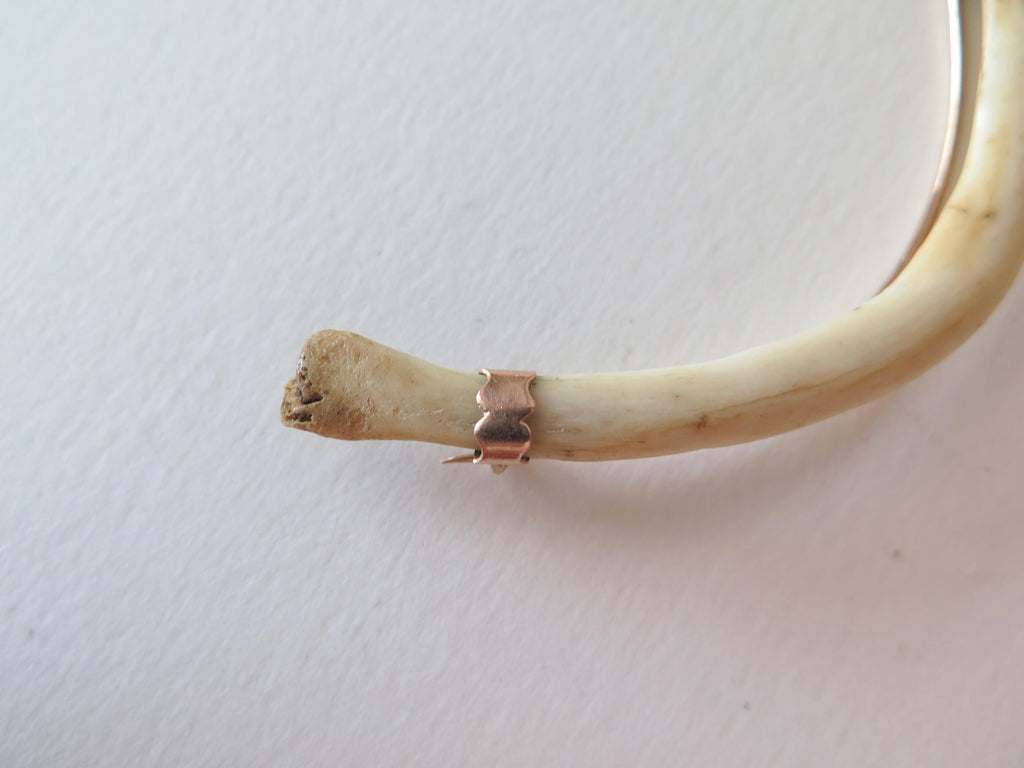 Antique Victorian Raj Baculum Brooch, 9k Rose Gold