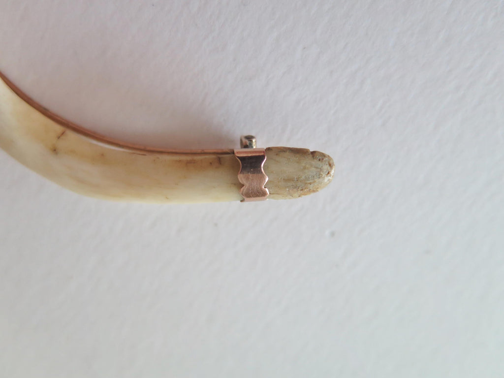 Antique Victorian Raj Baculum Brooch, 9k Rose Gold